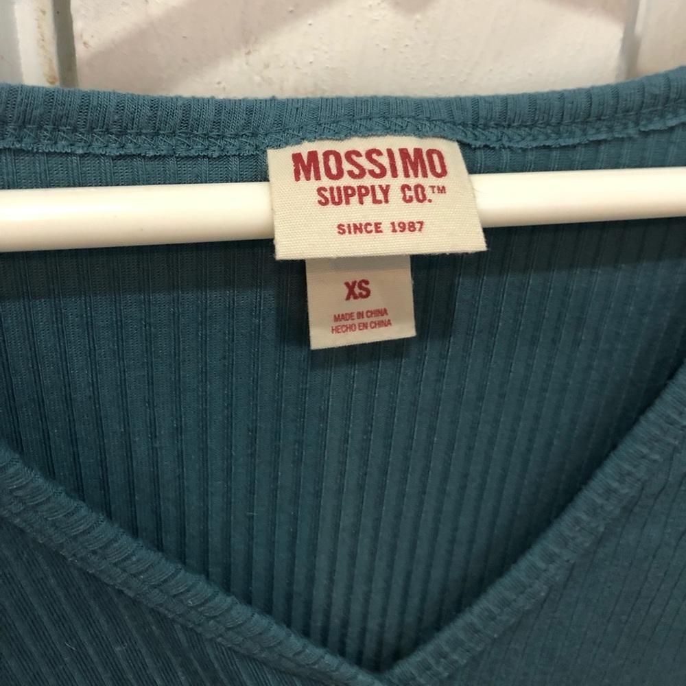 Blue Ribbed Long-Sleeve - Picture 3 of 3